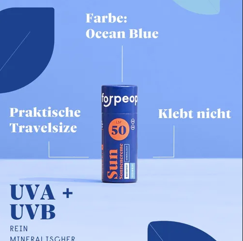 forpeople — Στερεό Αντιηλιακό SPF50 Mini Ocean Blue 20g