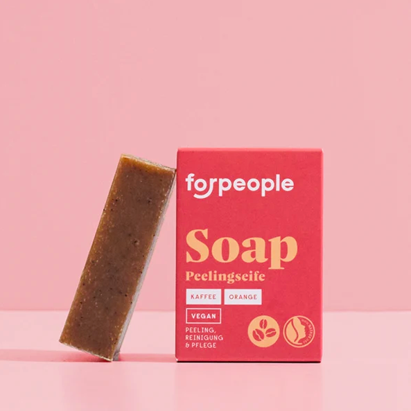 forpeople — Σαπούνι Peeling με Aloe Vera, Καφέ & Πορτοκάλι 75g